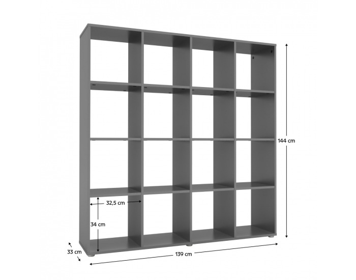 Regál Sarah - grafit