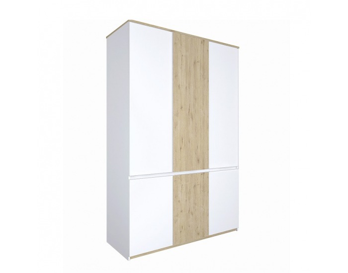Šatníková skriňa Leira 6D - dub wellington / biela