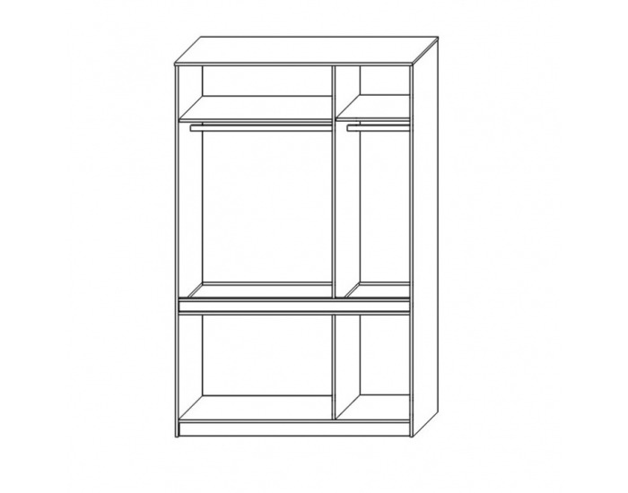 Šatníková skriňa Leira 6D - dub wellington / biela