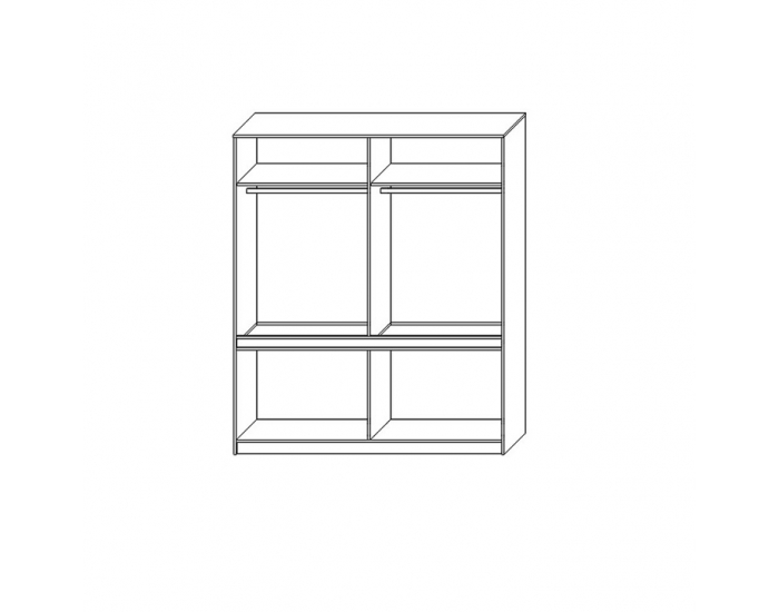 Šatníková skriňa Leira 8D - dub wellington / biela