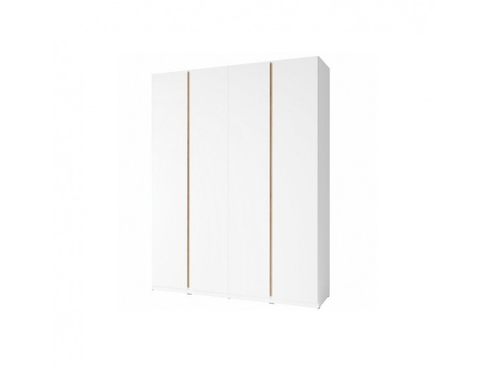 Šatníková skriňa Pietro 4D - biela / dub divoký