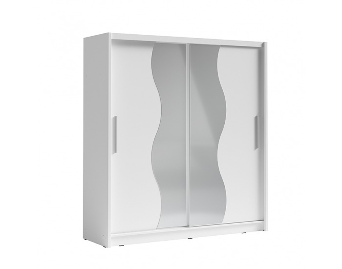 Šatníková skriňa s posuvnými dverami Birgamo Typ 1 - biela
