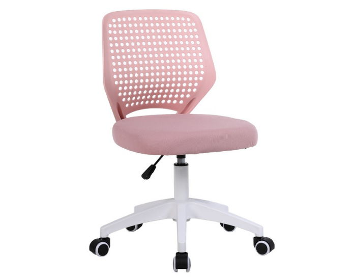 Kancelárska stolička Satoz - ružová / biela
