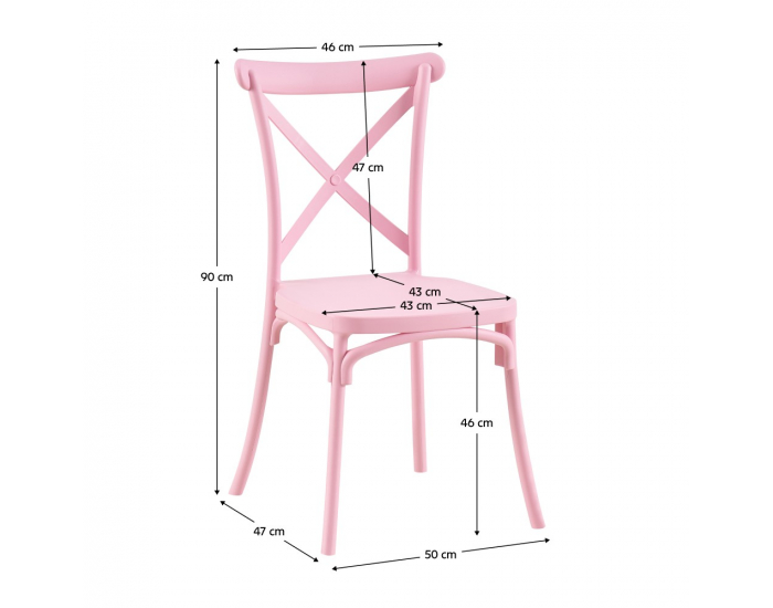 Stohovateľná stolička Savita - ružová