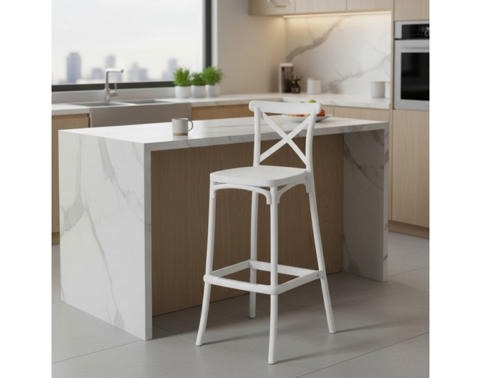 Barová stolička Savita Typ 2 - biela