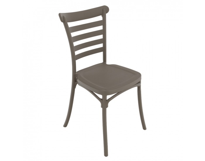 Stohovateľná stolička Savito - sivohnedá taupe