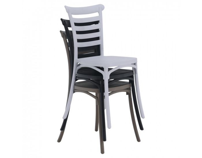 Stohovateľná stolička Savito - sivohnedá taupe