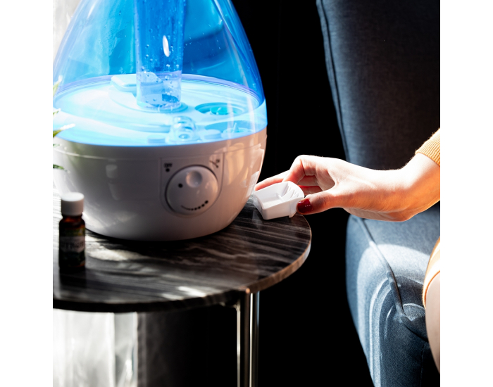 Aróma difuzér (zvlhčovač) Saxo - modrá / biela