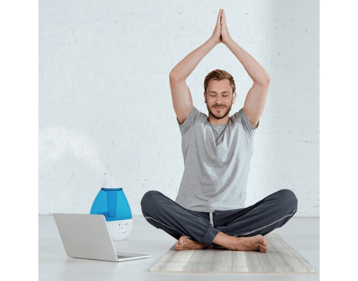 Aróma difuzér (zvlhčovač) Saxo - modrá / biela