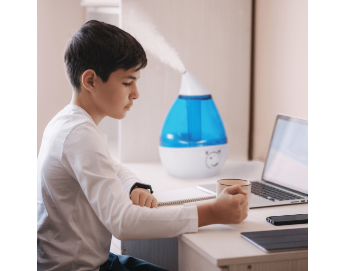 Aróma difuzér (zvlhčovač) Saxo - modrá / biela