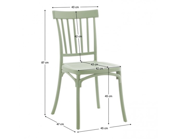 Stohovateľná stolička Sazen New - olivovozelená