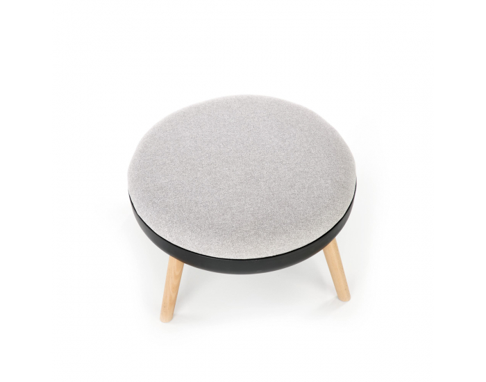 Taburetka Scandi - sivá / biela / čierna / prírodná