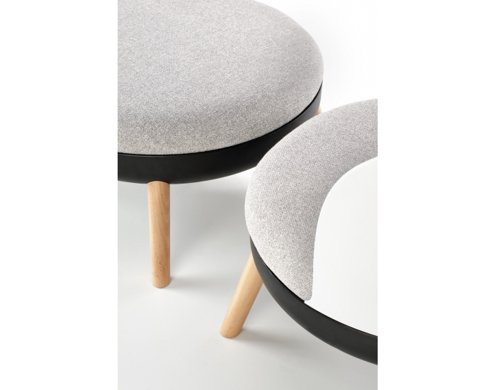 Taburetka Scandi - sivá / biela / čierna / prírodná