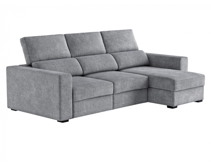 Rohová sedačka s rozkladom a úložným priestorom Scar Roh P - sivá