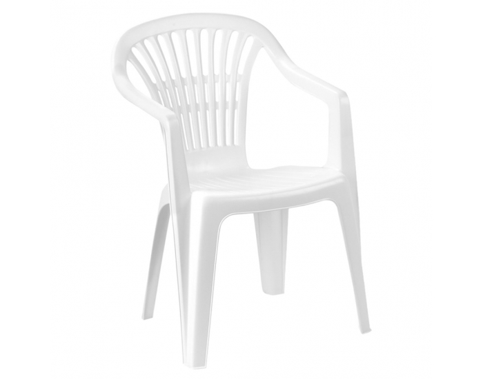 Záhradné stohovateľné kreslo Scilia - biela