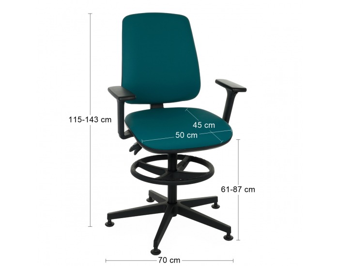 Kancelárska stolička s podrúčkami a podnožkou Sean 3D RB - tmavozelená / čierna