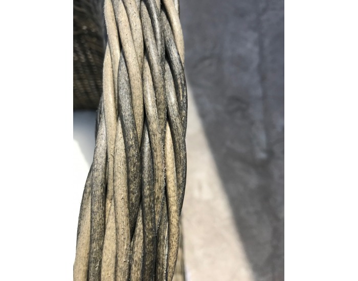 Záhradné kreslo z umelého ratanu Secondo - hnedá / svetlosivá