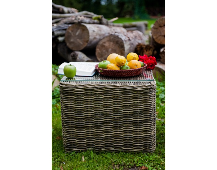 Záhradný nábytok z umelého ratanu Secondo - hnedá / svetlosivá