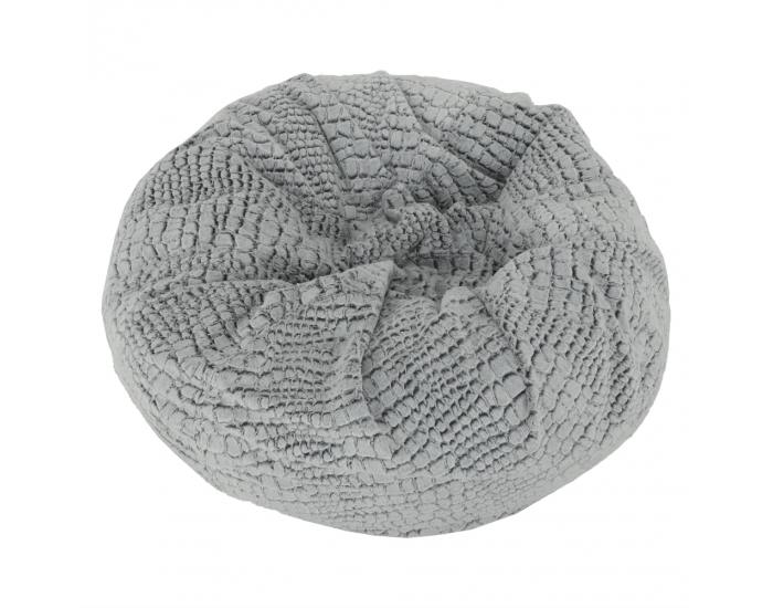 Sedací vak Igarno - sivá / biela vzor