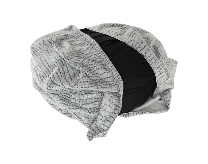 Sedací vak Igarno - sivá / biela vzor