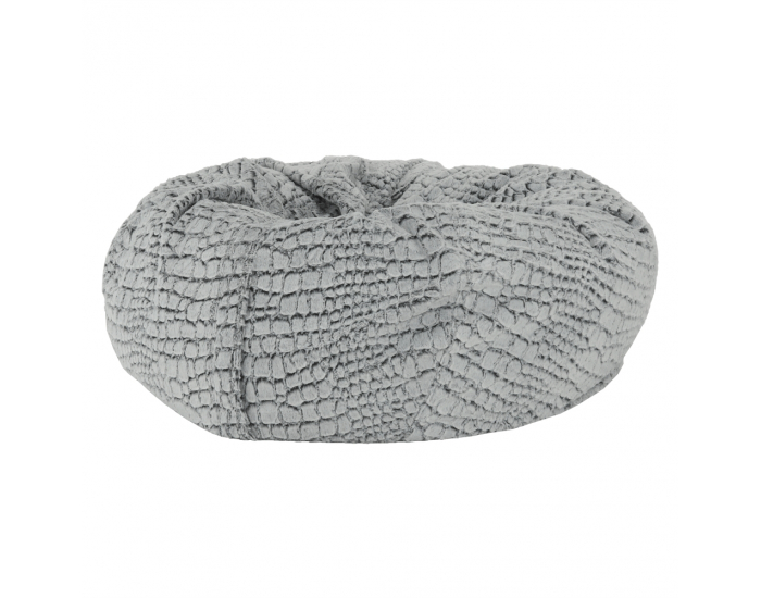 Sedací vak Igarno - sivá / biela vzor