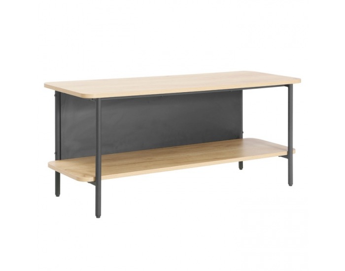 Policový regál Seflos - dub / čierna