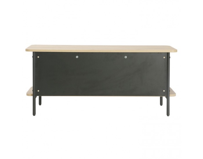 Policový regál Seflos - dub / čierna