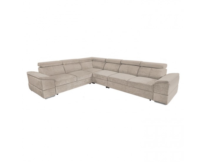 Rohová sedačka s rozkladom Segoria Lux L/P - béžová