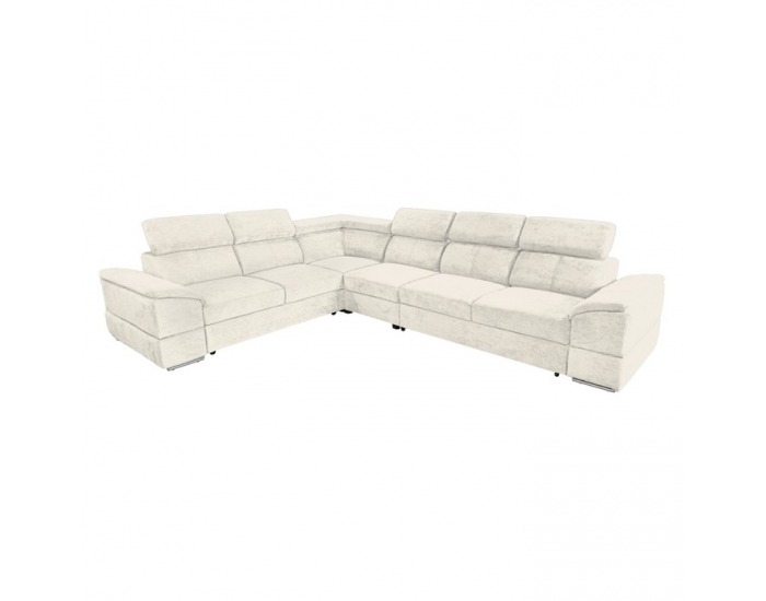 Rohová sedačka s rozkladom Segoria Lux L/P - krémová