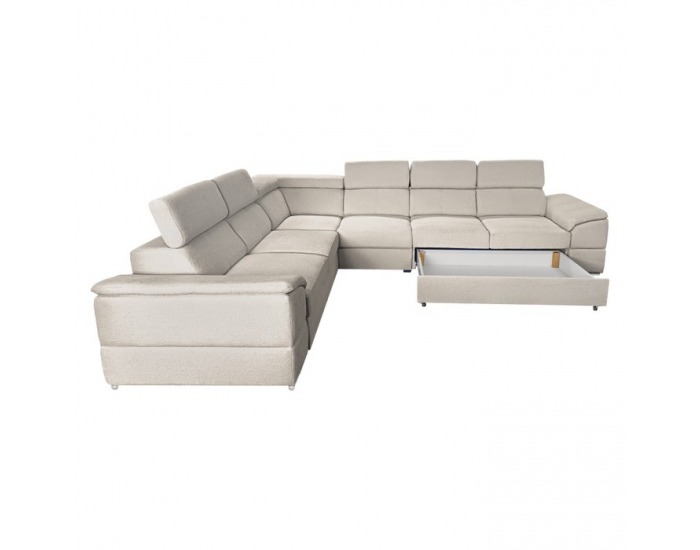 Rohová sedačka s rozkladom Segoria Lux L/P - smotanová