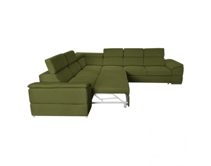 Rohová sedačka s rozkladom Segoria Lux L/P - zelená