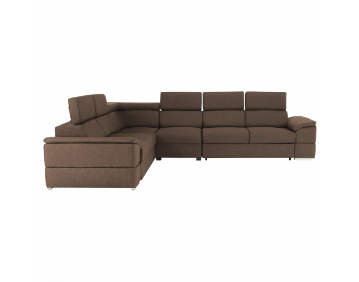 Rohová sedačka s rozkladom Segoria Lux L/P - sivohnedá (taupe)