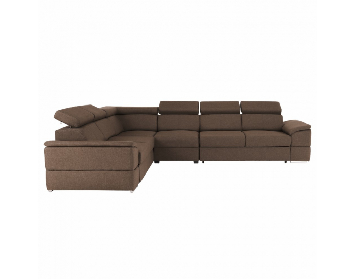 Rohová sedačka s rozkladom Segoria Lux L/P - sivohnedá (taupe)