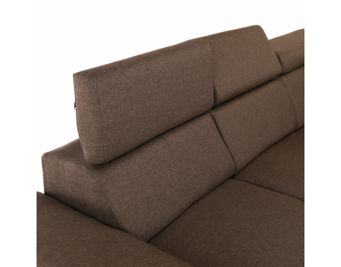 Rohová sedačka s rozkladom Segoria Lux L/P - sivohnedá (taupe)