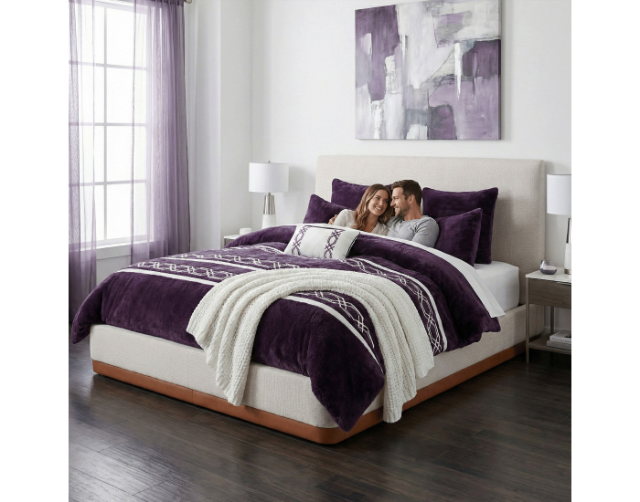 Manželská posteľ s roštom Selina 180 - biela