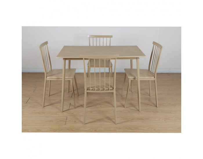Jedálenský set Sendo 1+4 - buk prírodný 