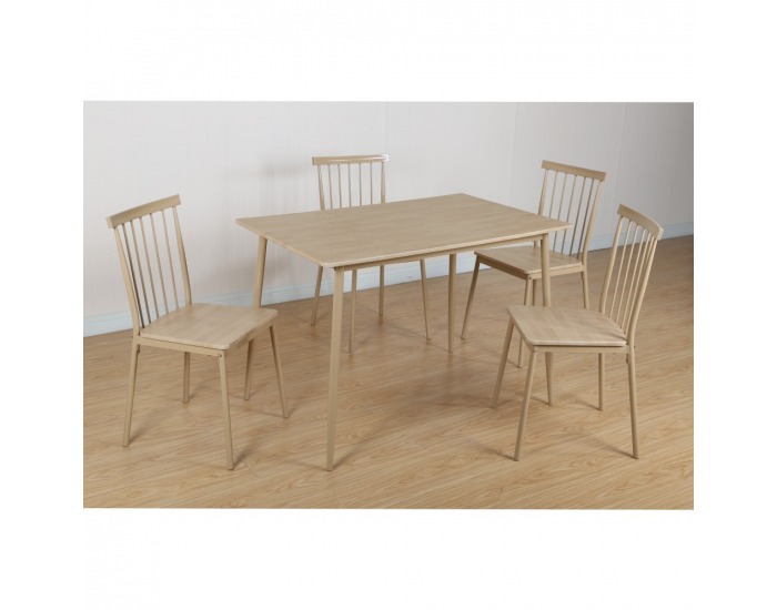 Jedálenský set Sendo 1+4 - buk prírodný 