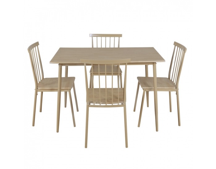 Jedálenský set Sendo 1+4 - buk prírodný 