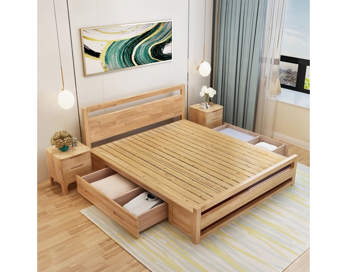 Manželská posteľ Sheila 180x200 cm - prírodná