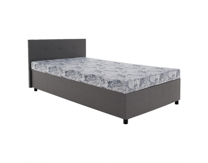 Jednolôžková posteľ (váľanda) s úložným priestorom Sherin 110 - sivá / vzor