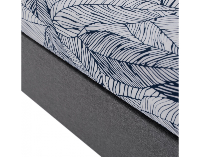 Jednolôžková posteľ (váľanda) s úložným priestorom Sherin 110 - sivá / vzor