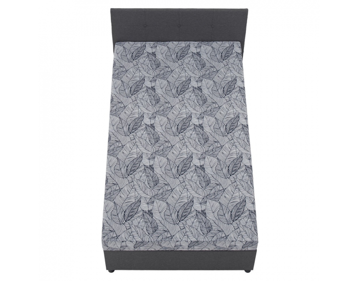 Jednolôžková posteľ (váľanda) s úložným priestorom Sherin 110 - sivá / vzor