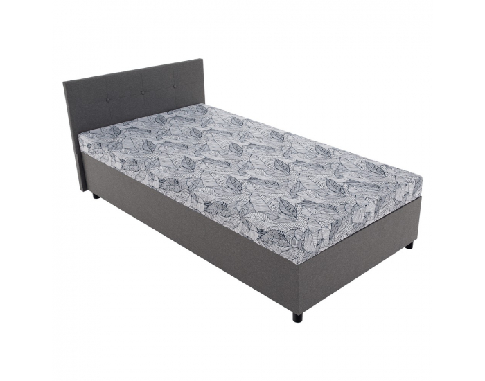 Jednolôžková posteľ (váľanda) s úložným priestorom Sherin 110 - sivá / vzor
