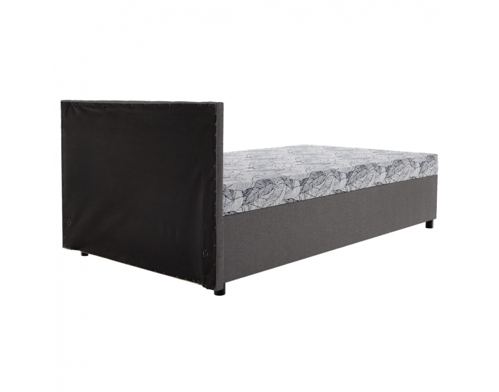 Jednolôžková posteľ (váľanda) s úložným priestorom Sherin 110 - sivá / vzor