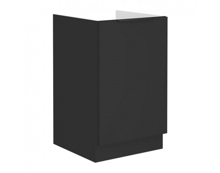 Drezová kuchynská skrinka Siber 50 ZL 1F BB - čierna