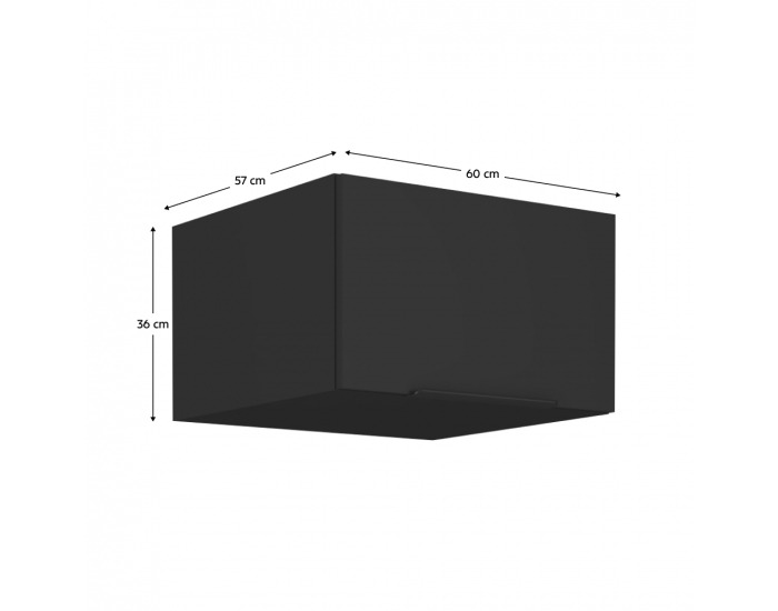 Horná kuchynská skrinka Siber 60 NAGU-36 1F - čierna