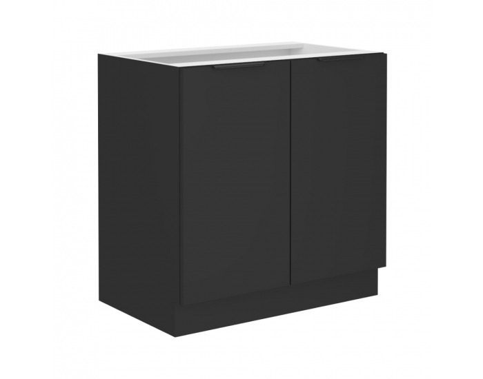 Dolná kuchynská skrinka Siber 80 D 2F BB - čierna