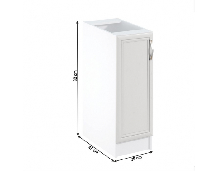 Dolná kuchynská skrinka Sicilia D30 L - biela / sosna Andersen
