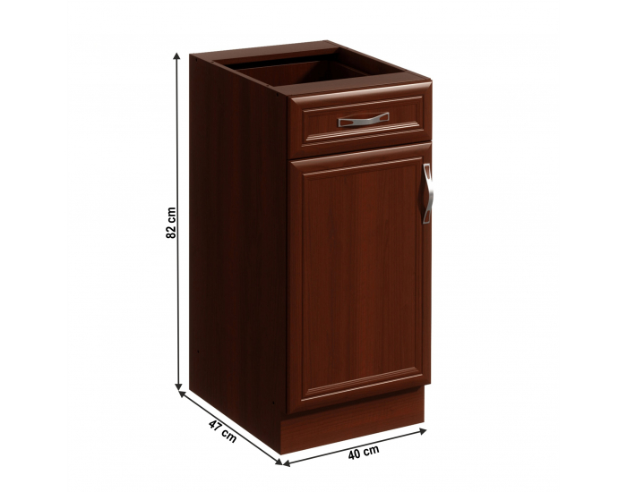 Dolná kuchynská skrinka Sicilia D40S1 L - orech Milano