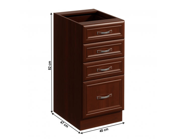 Dolná kuchynská skrinka Sicilia D40S4 - orech Milano